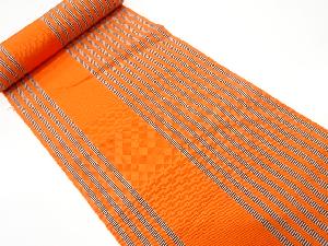 アンティーク　縞模様織り出し帯地反物